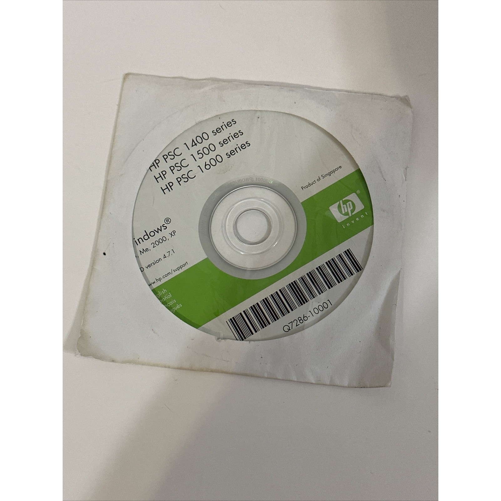 HP PSC 1400 1500 1600 Series Printer Software Driver CD Windows XP 98