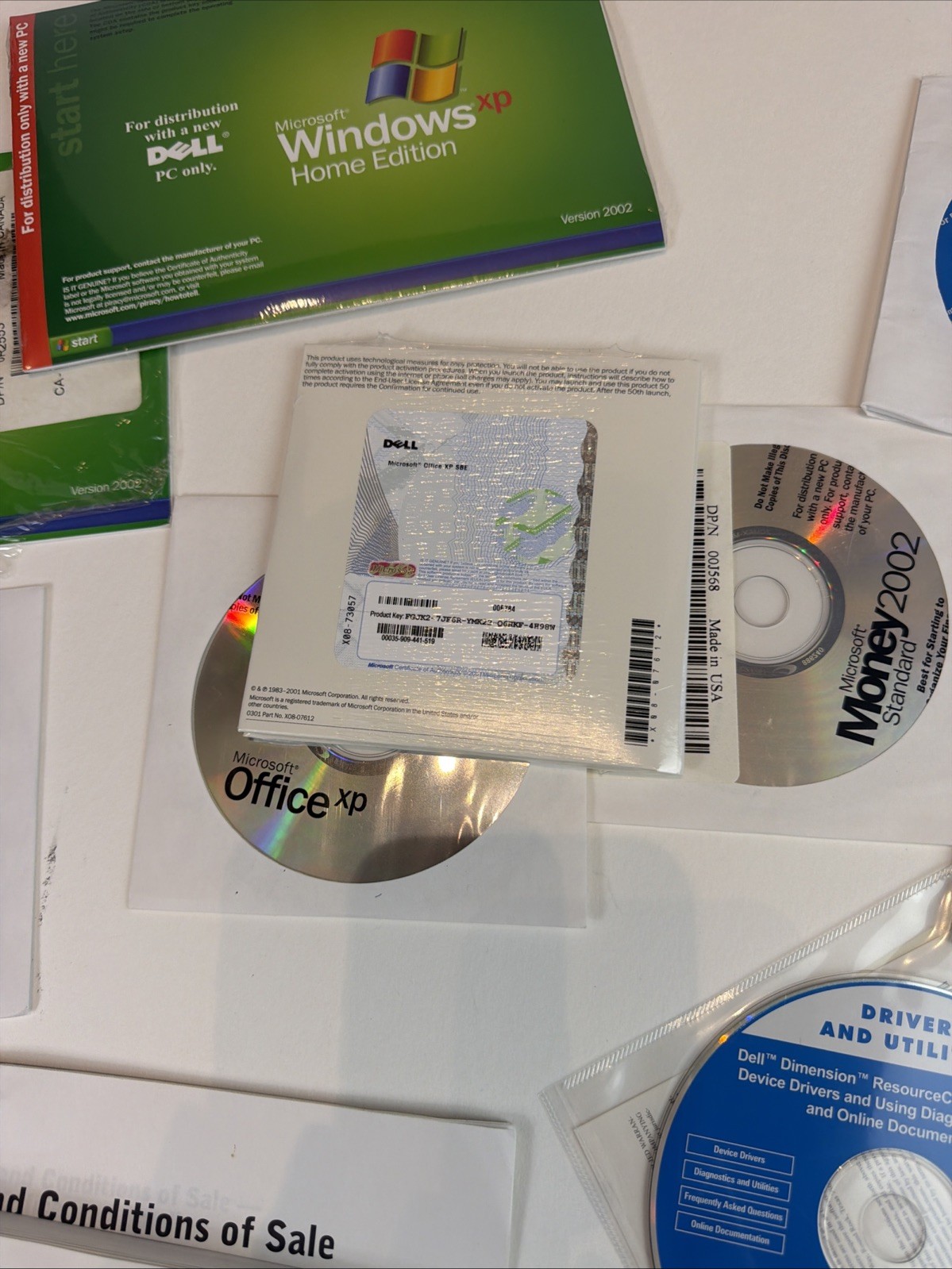 Dell Dimension 4500 Software Restore Kit Sealed Windows XP Home 2002 Manuals CDs