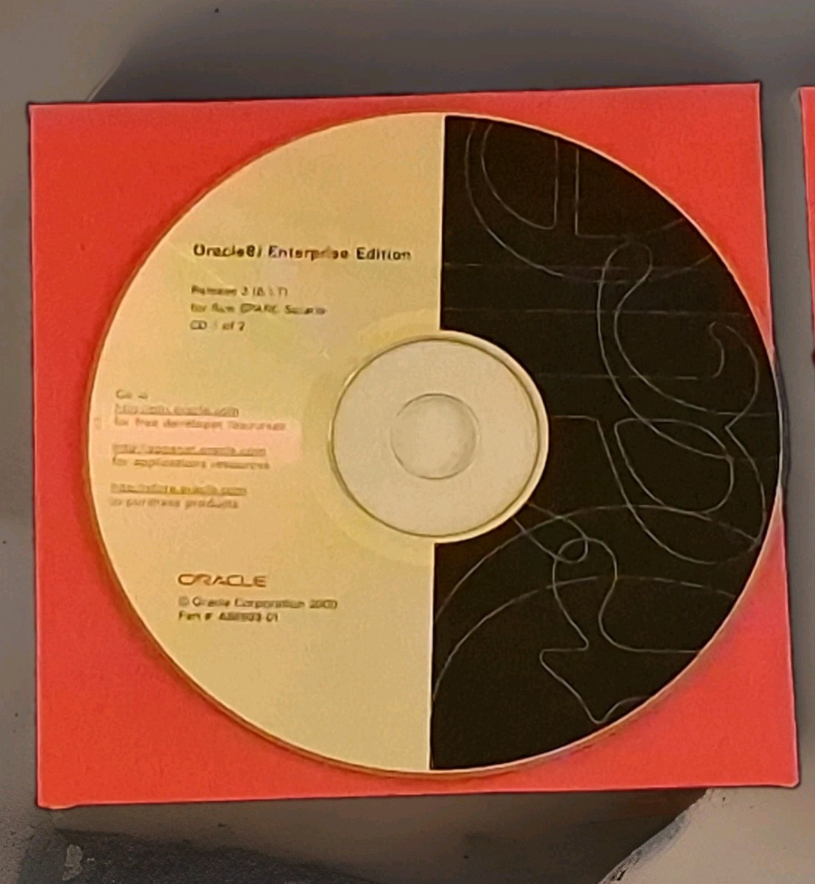 Oracle8i Enterprise Edition Release 3 8.1.7 Sun SPARC Solaris 2-CD Set Vintage