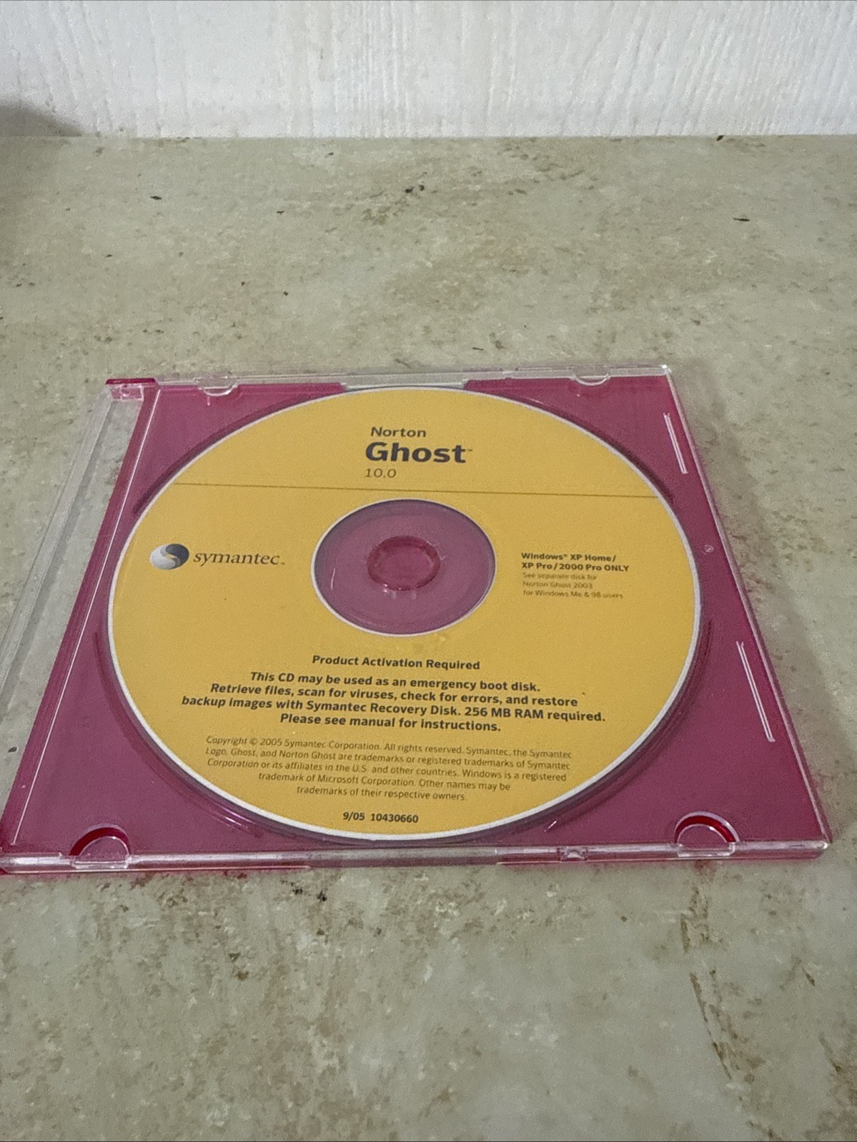 Norton Ghost 10.0 Dvd/CD Rare Vinatge Disc Only