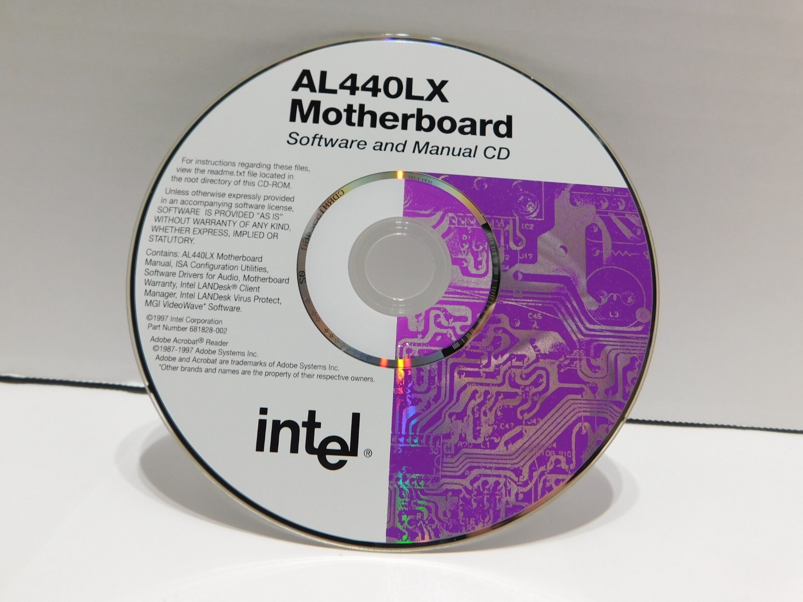 Intel AL440LX Motherboard Software and Manual CD