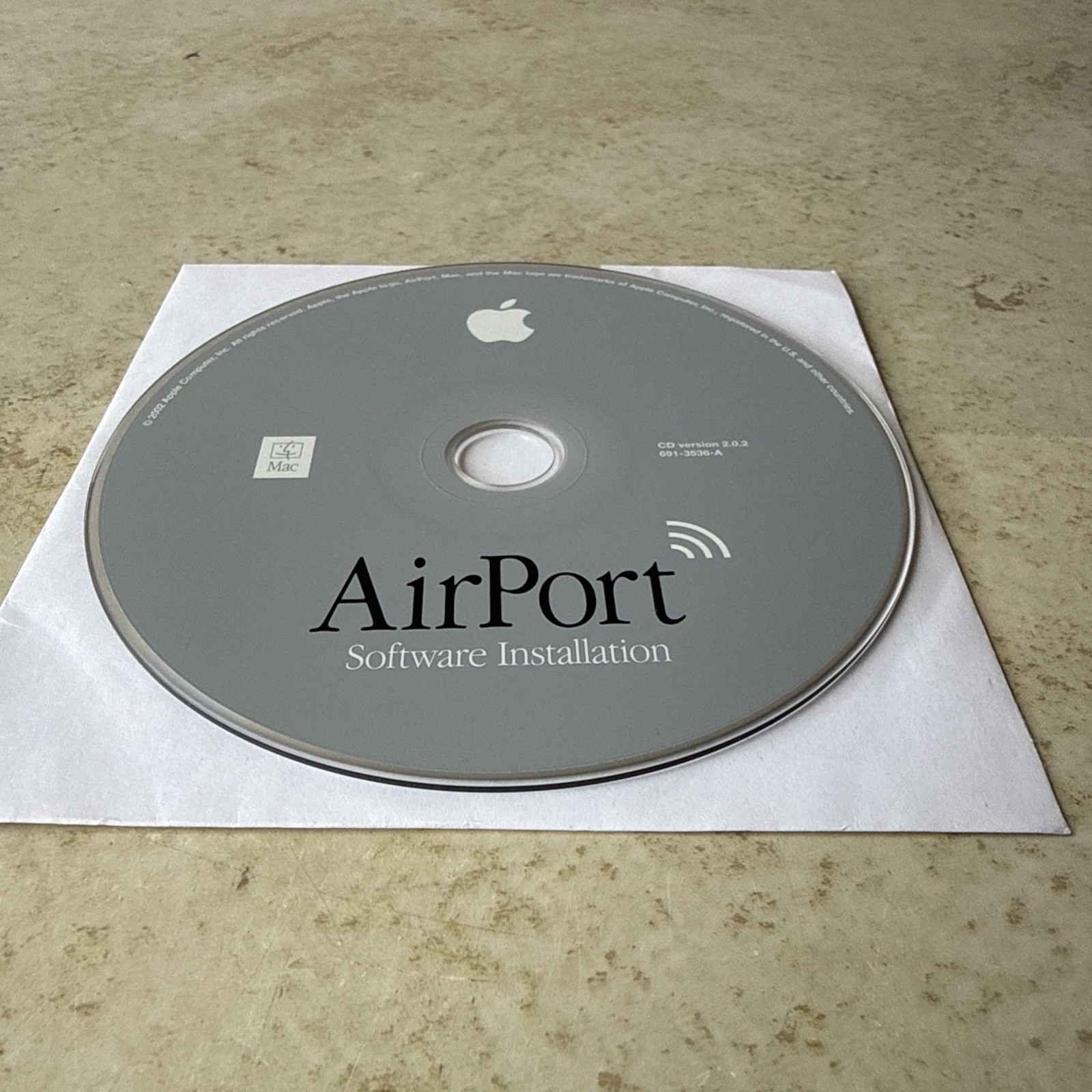 Macintosh AirPort Software Installation CD ROM Ver 2.0.2 691-3536-A