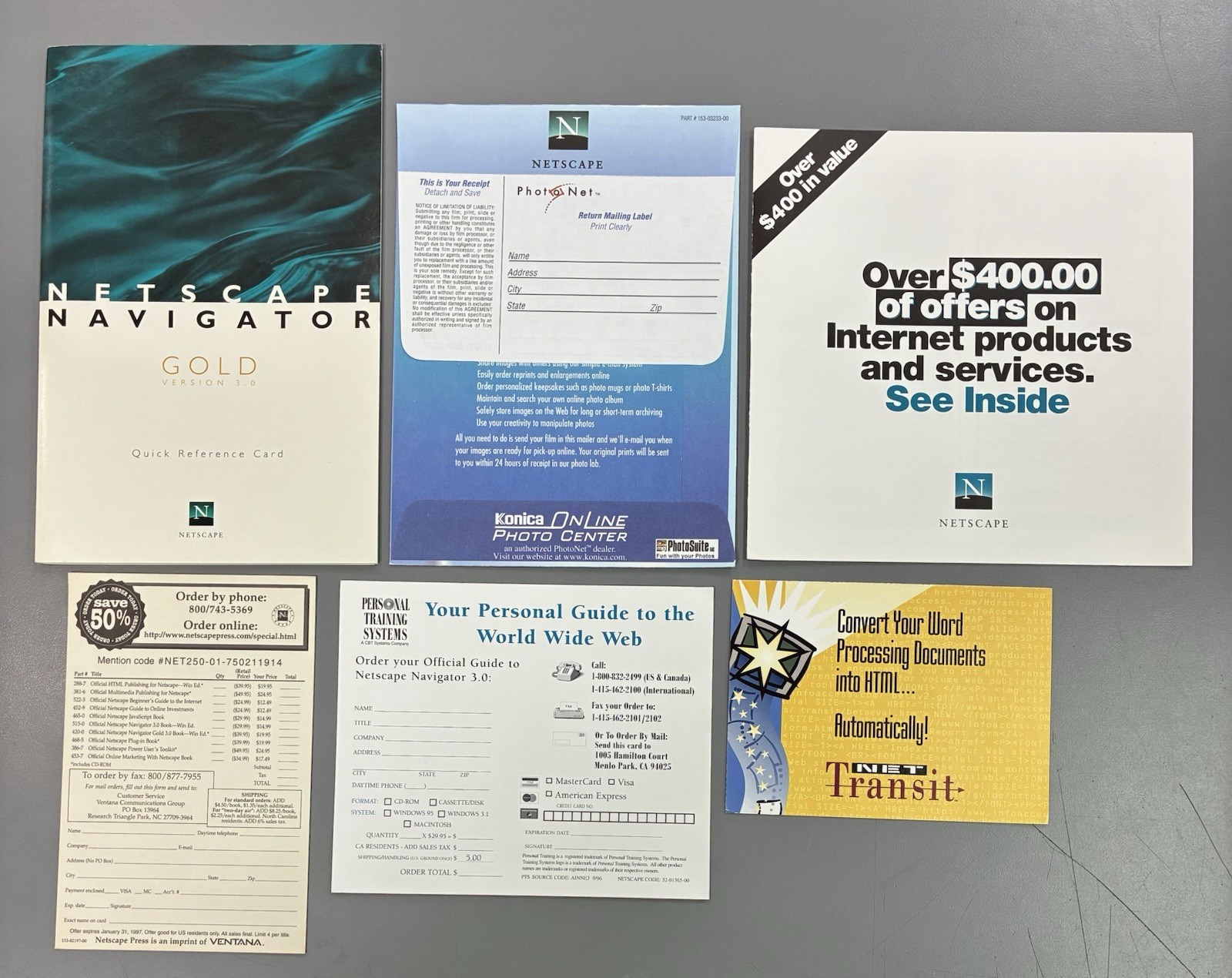 Vtg NETSCAPE NAVIGATOR Gold Browser BIG BOX COMPLETE Windows 95 & 3.1 CD 1996