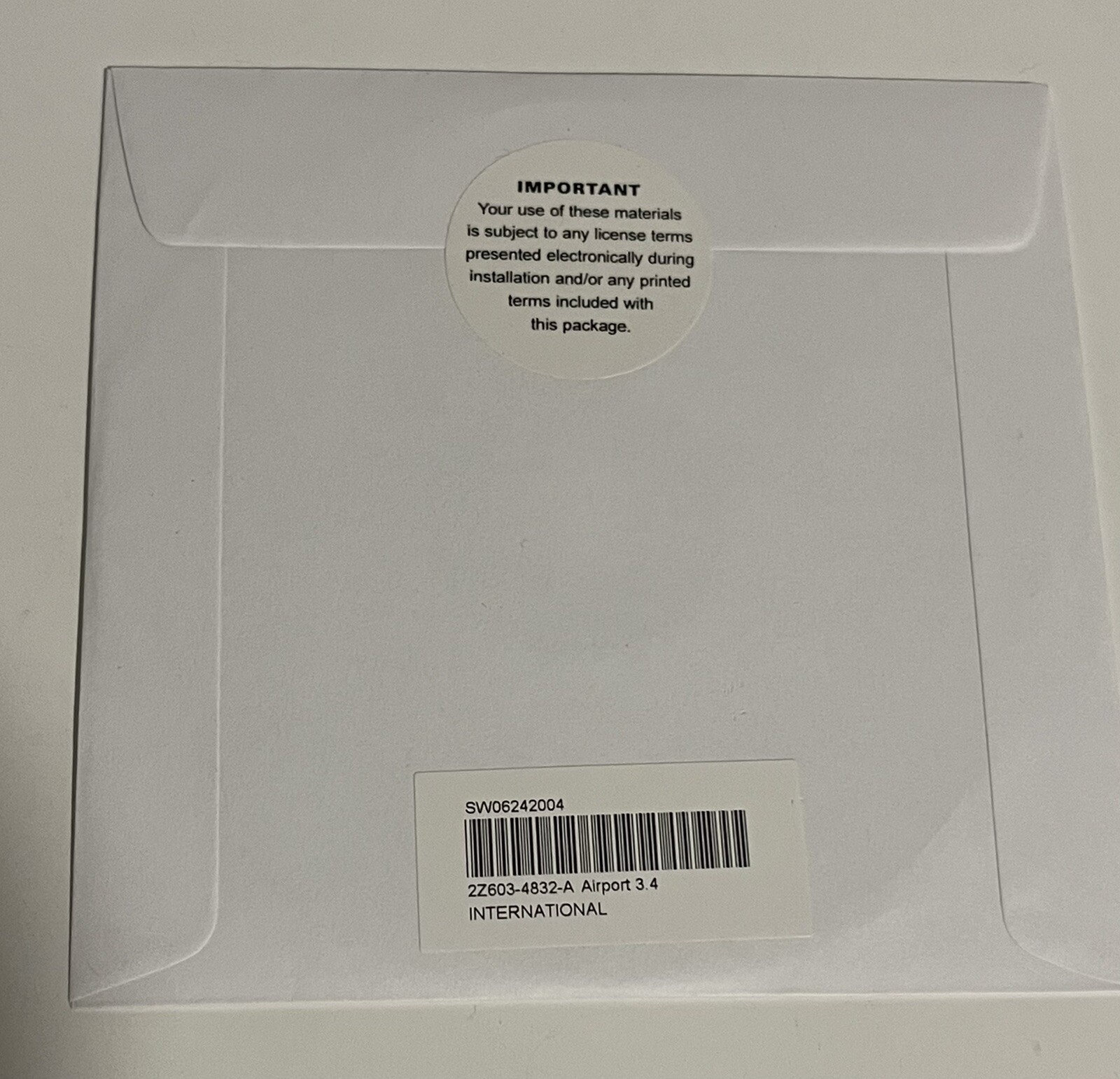 Apple Airport Extreme Software Installation CD Version 3.4 Brand New Unopened