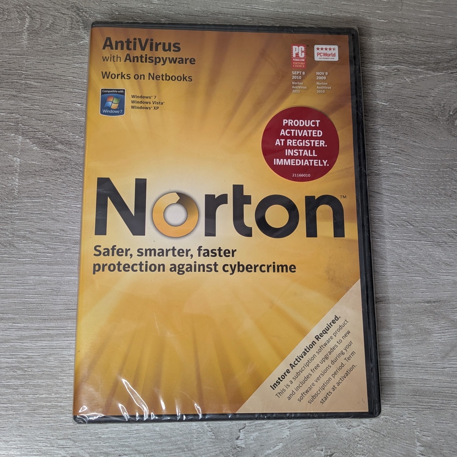Norton AntiVirus 2011 with AntiSpyware by Symantec for Win 7/Vista/XP – Sealed