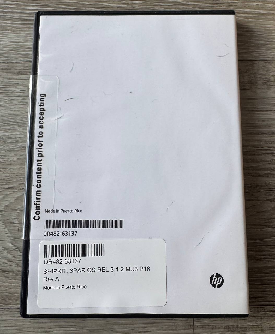 HP 3PAR OS 3.1.2 MU3 P16 CLI SNMP Software DVD Installation No License