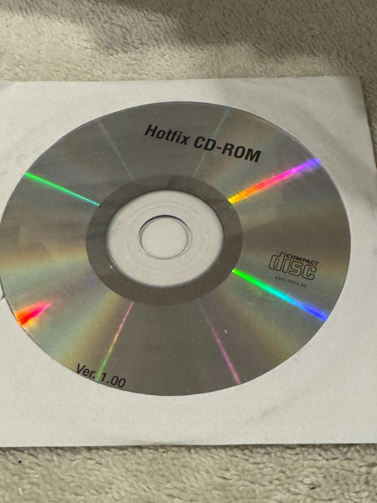 Hotfix CD-ROM Ver 1.00 – CD ONLY IN VERY GOOD CONDITION!!!