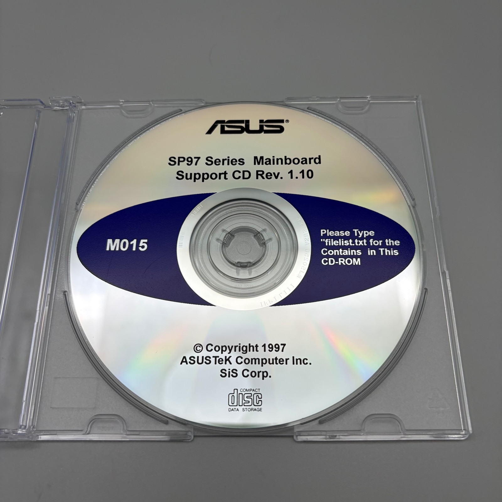 Vintage 1997 ASUS SP97 Series Mainboard Motherboard CD Rev 1.10 M015 Drivers