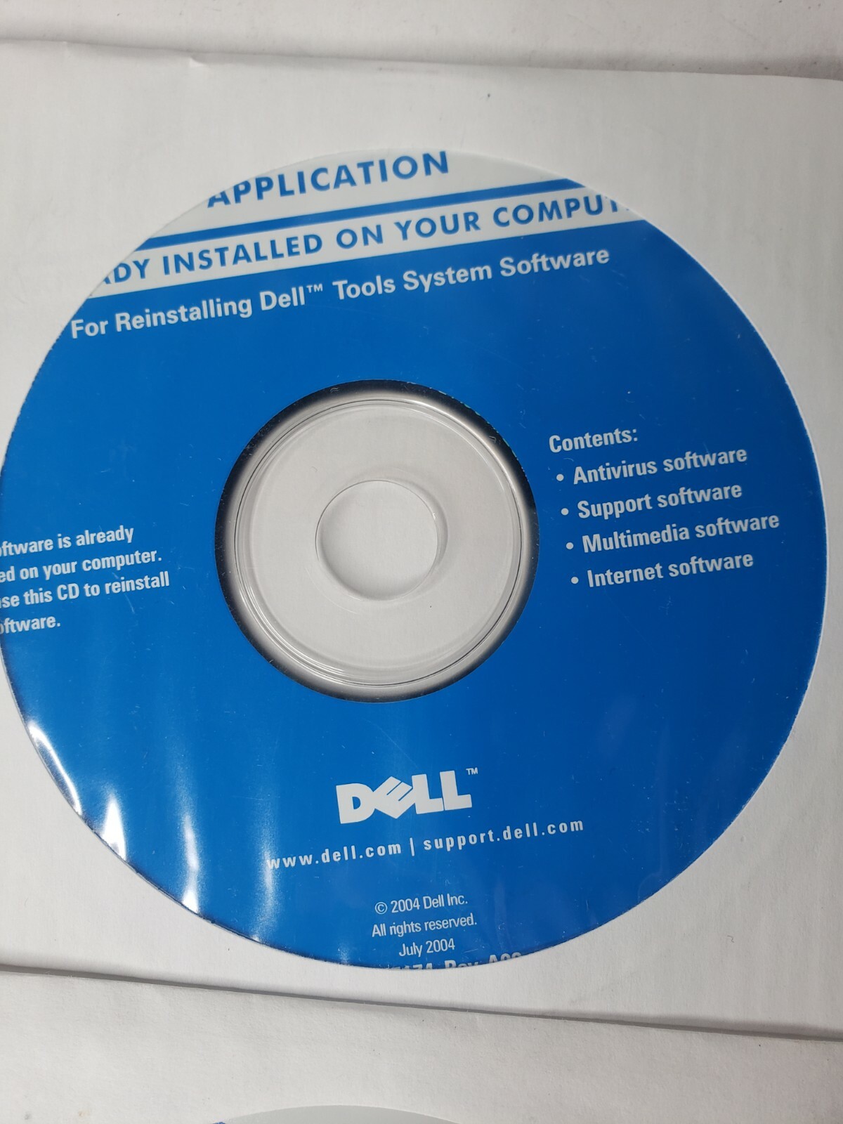 2004 Dell Tools System Software Reinstalling CD Drivers Utilities WordPerfect