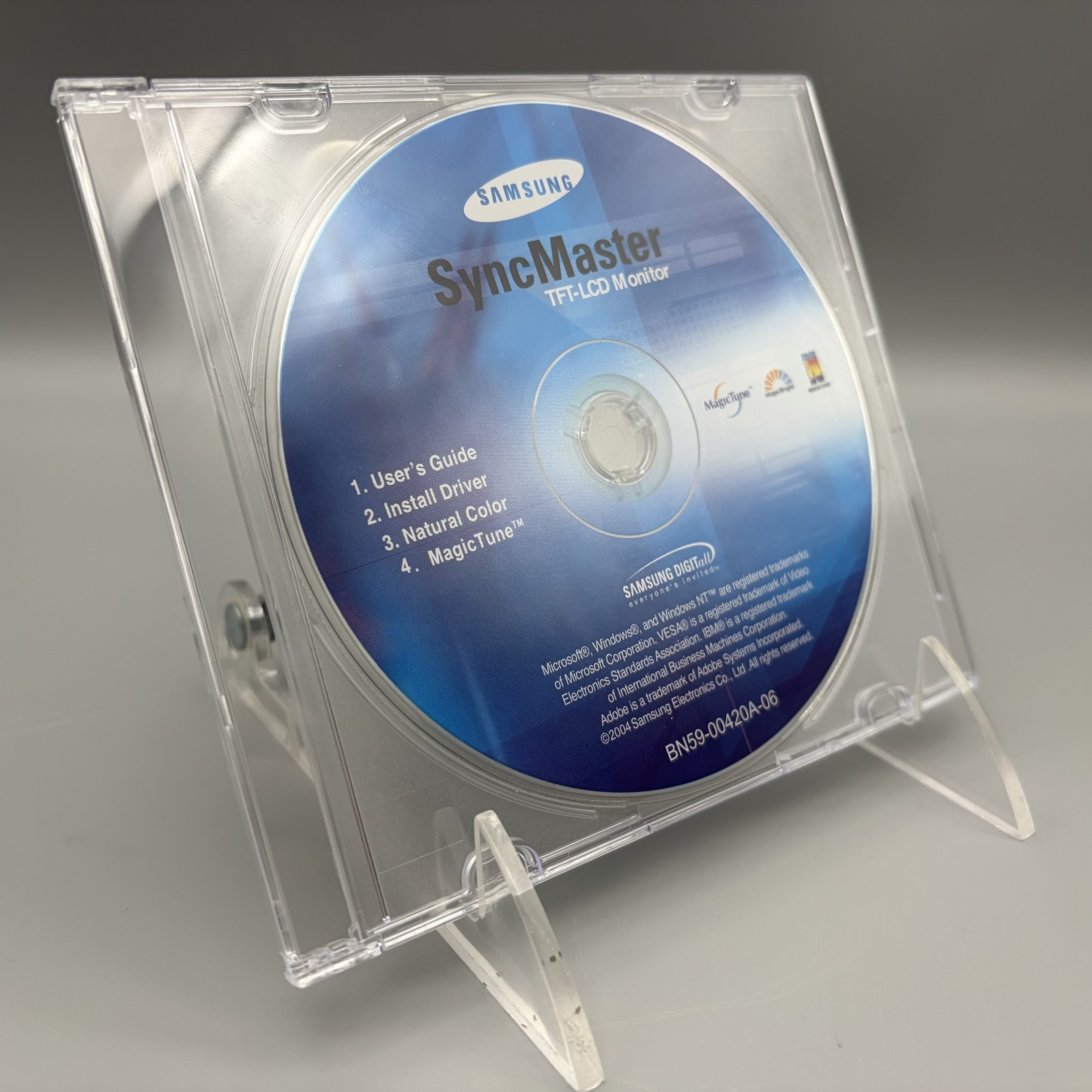 Vintage 2004 Samsung SyncMaster TFT-LCD Monitor Driver CD-ROM MagicTune Software