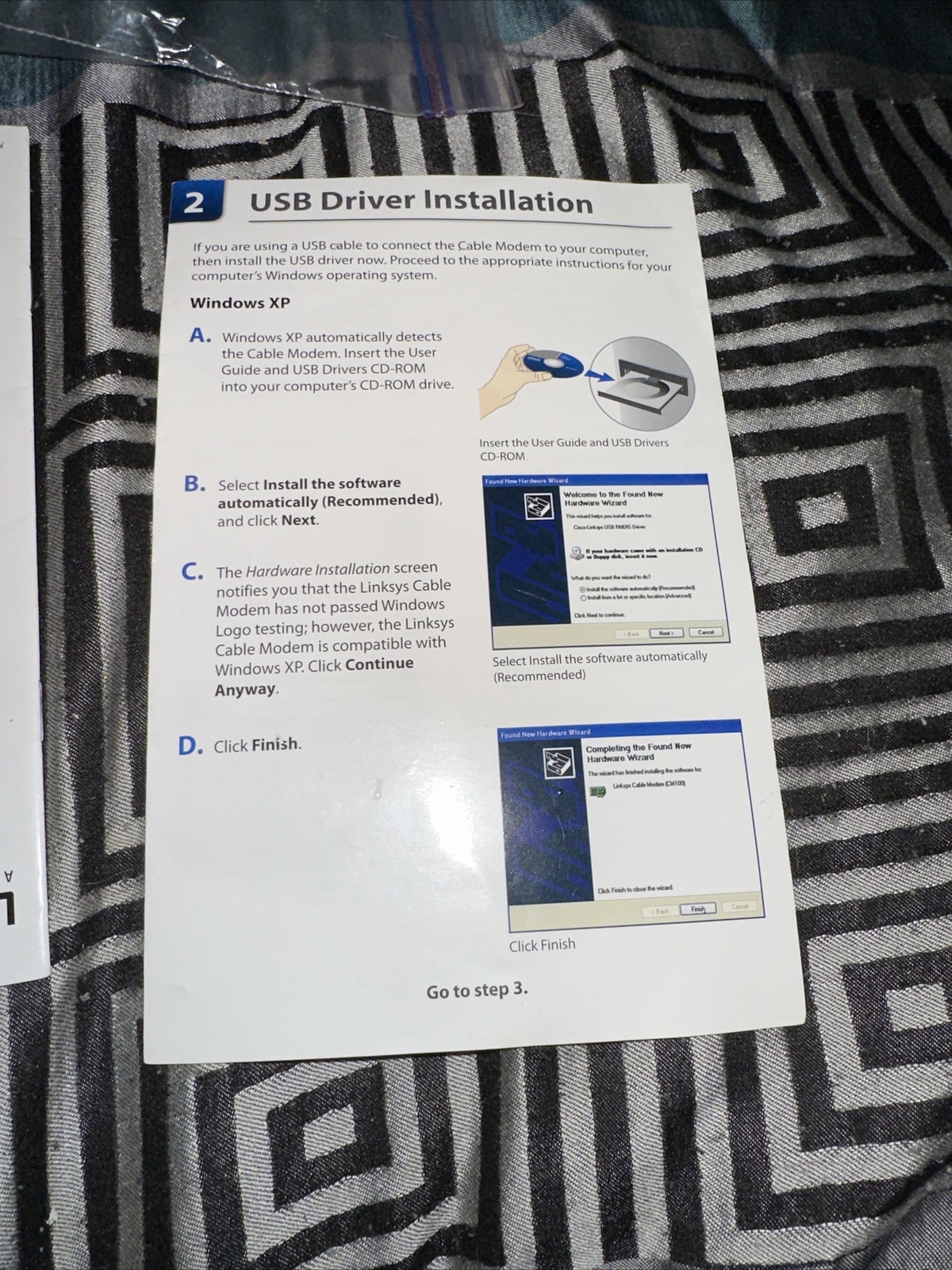 USB driver installation