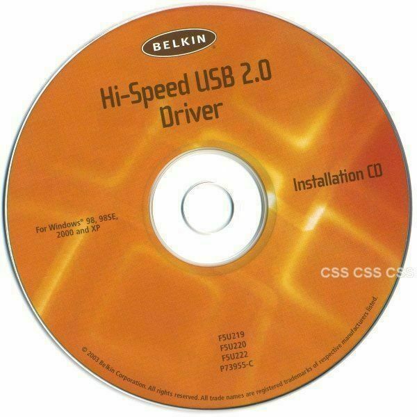Belkin Corporation Hi-Speed USB 2.0 PCI Card Driver Installation CD for Windows