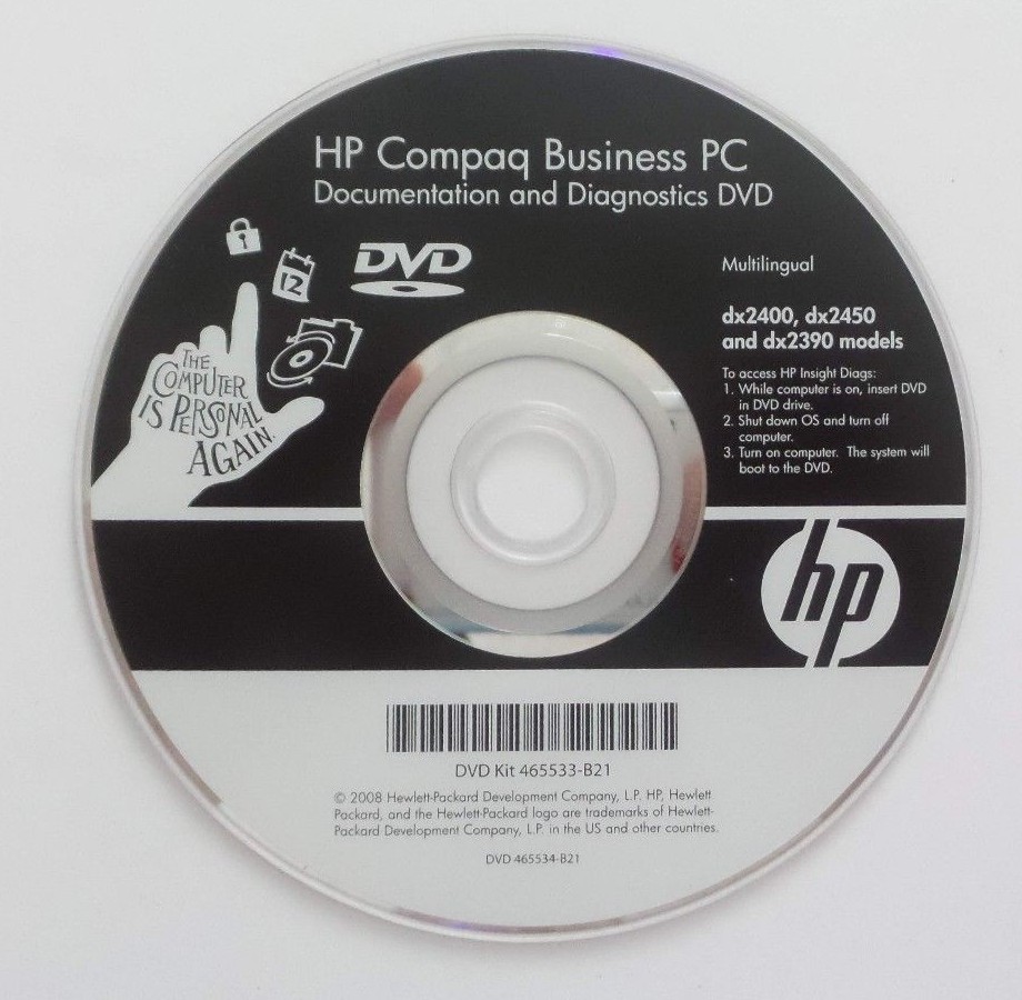 HP Compaq Business PC: Diagnostics and Documentation DVD – Ships in 12 hours!!!