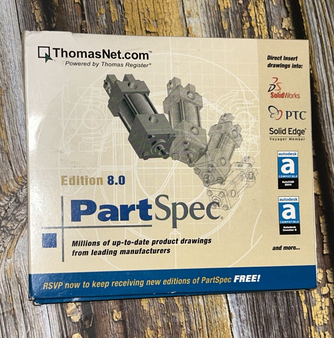 ThomasNet: PartSpec – Edition 8.0 – 8 CD-ROM Set Windows XP 2000 98 95 CAD Parts