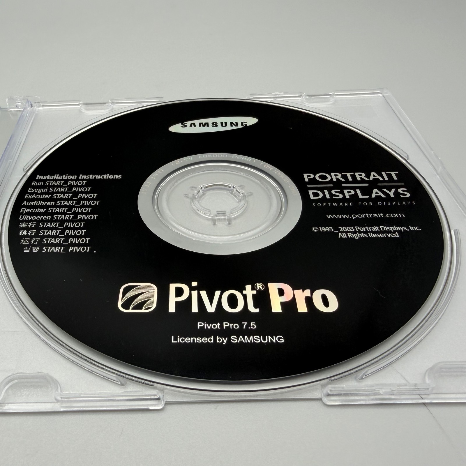 Vintage 2003 Samsung Pivot Pro 7.5 Utility Software CD-ROM Portrait Displays