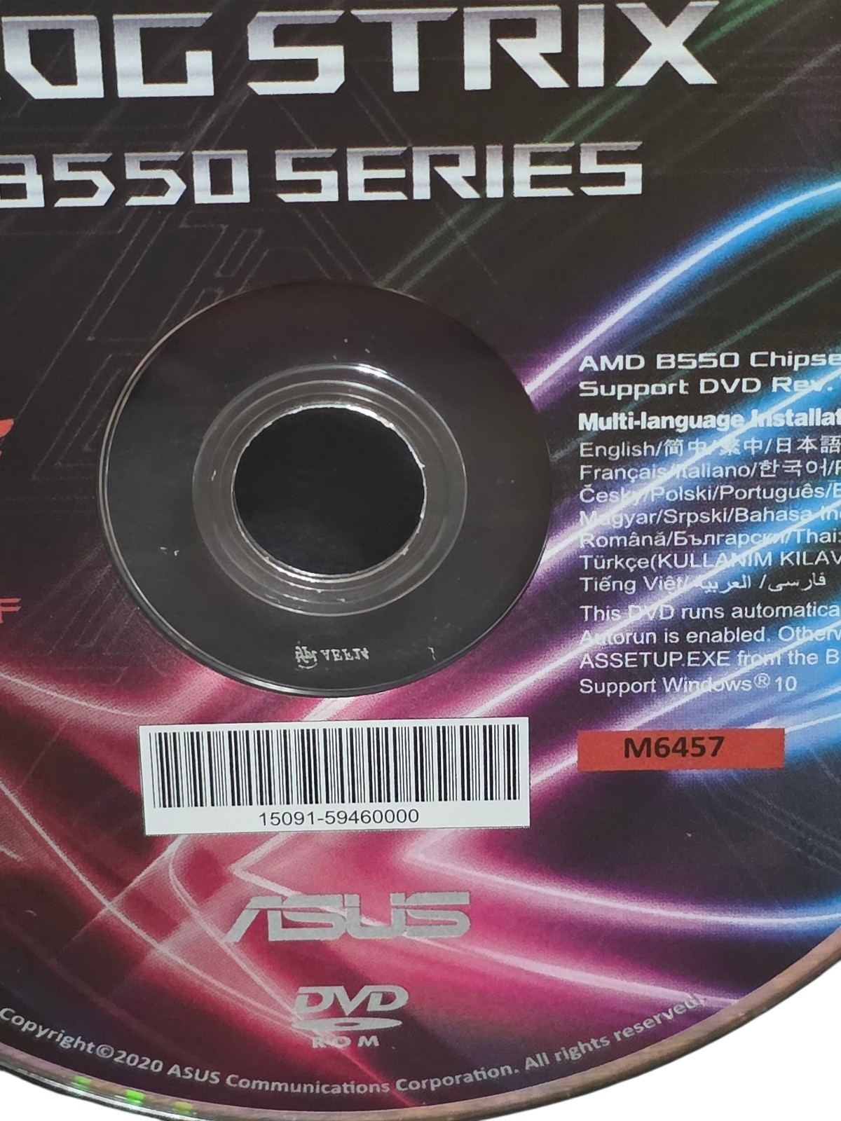ASUS ROG STRIX AMD B550 Series Chipset Gaming Installation Guide DVD M6457