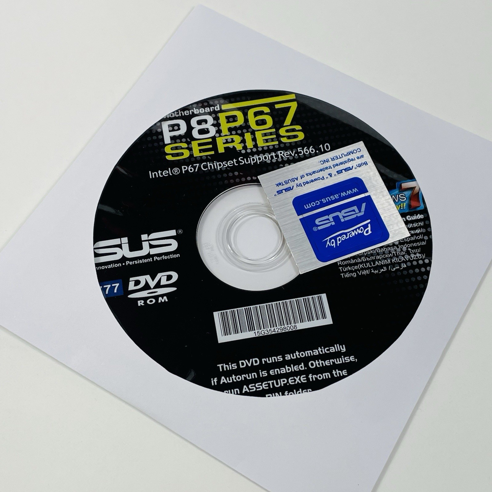 Asus P8P67 EVO Manual Drivers and Utilities CD/DVD