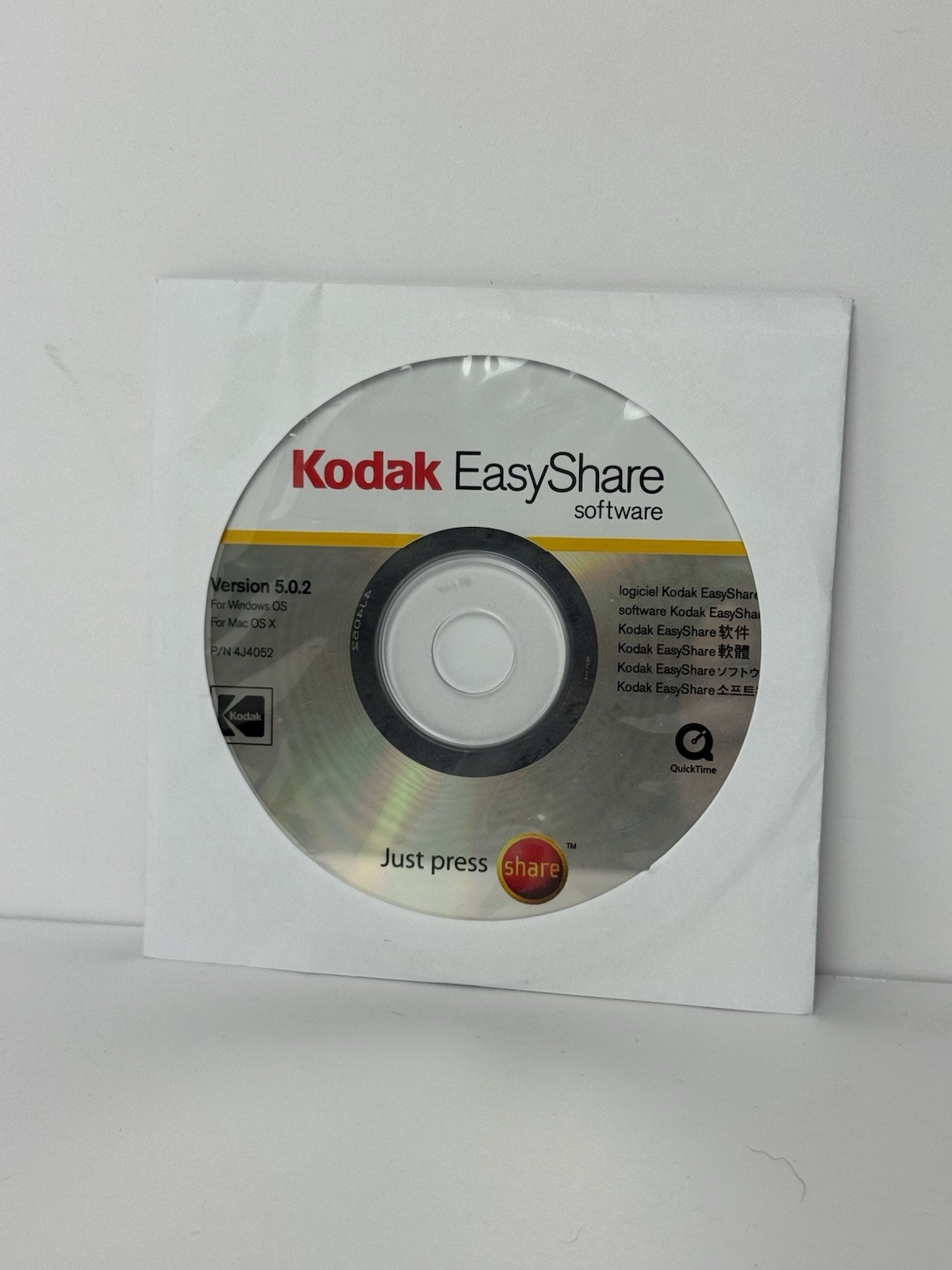 Kodak EasyShare Software CD Version 5.0.2 for Windows & Mac OS X – P/N 4J4052