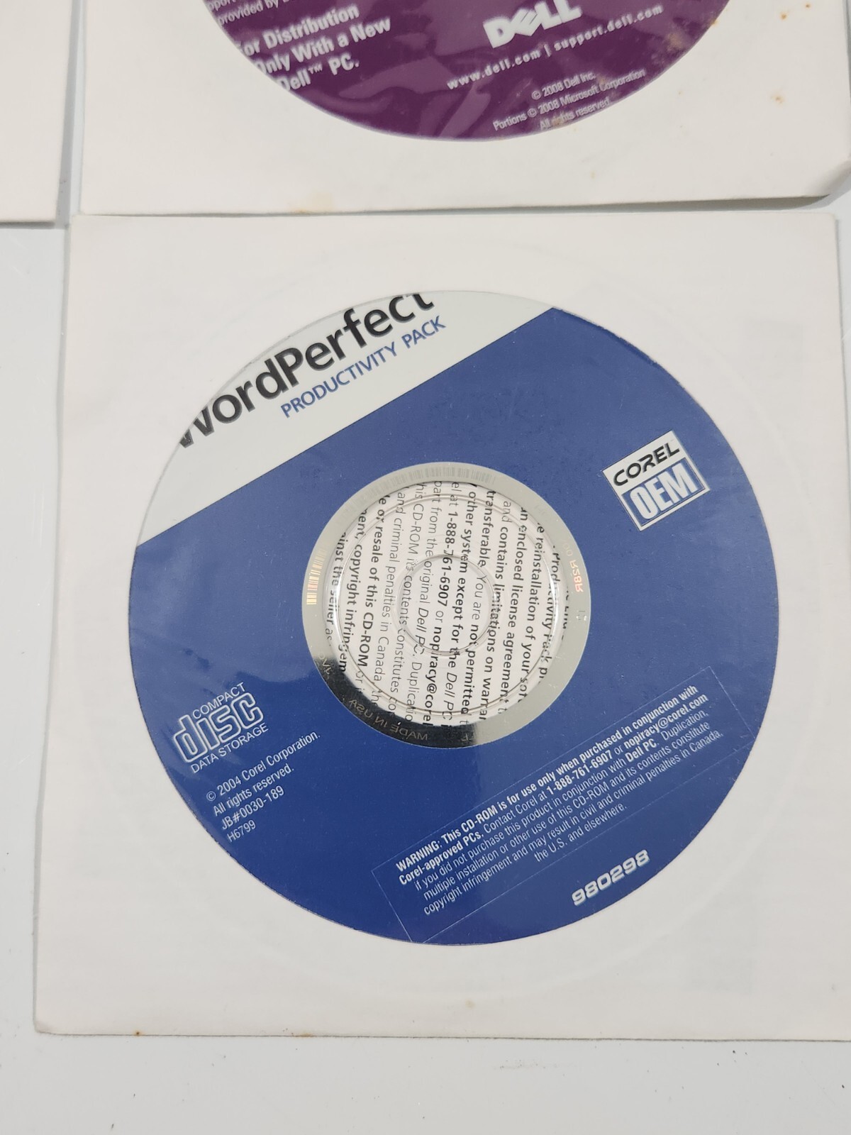 Dell Inspiron 1012 Drivers Utility Reinstall Disk, Works 9, ROXIO, word Perfect