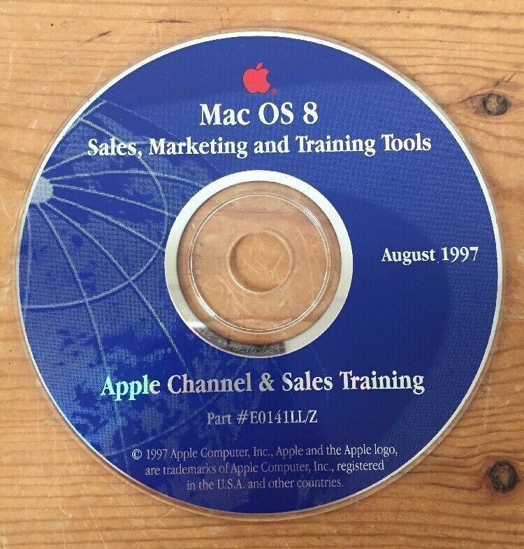 Set of 2 1997 Macintosh Mac OS 8 Fundamental Sales Marketing Training Tools CDs