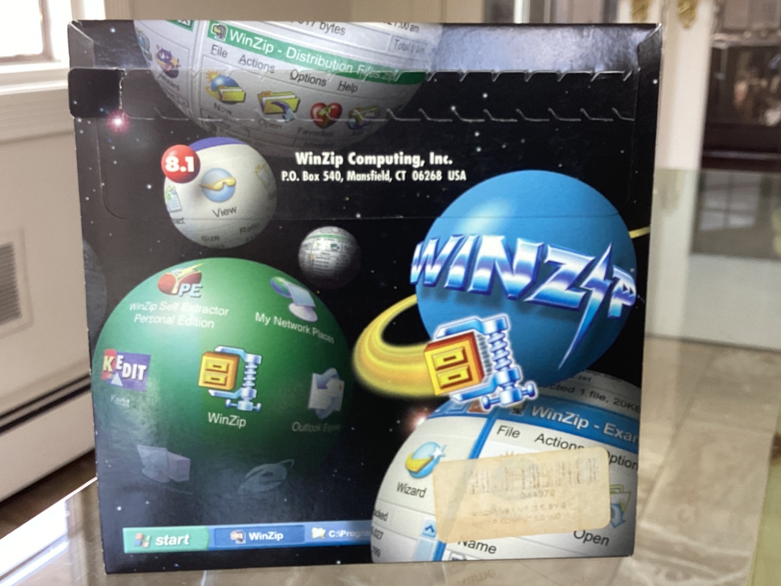 Rare 2001 SEALED VINTAGE Winzip 8.1 Floppy Disk Windows 95 98 Vista Me AS IS