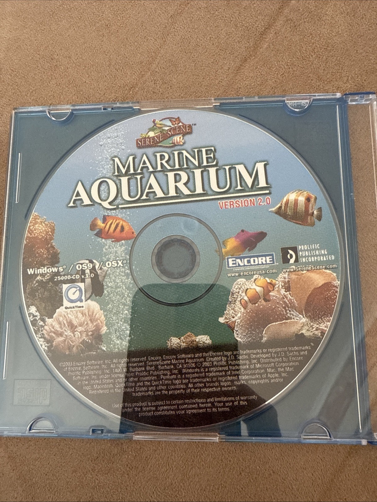 Serene Scene Marine Aquarium -Windows/OS9/OSX Version 2.0-CD