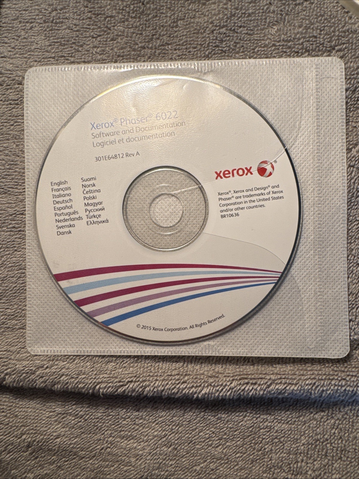 Xerox Phaser 6022 CD Setup Installation CD ROM Software and Doc. Driver Disk
