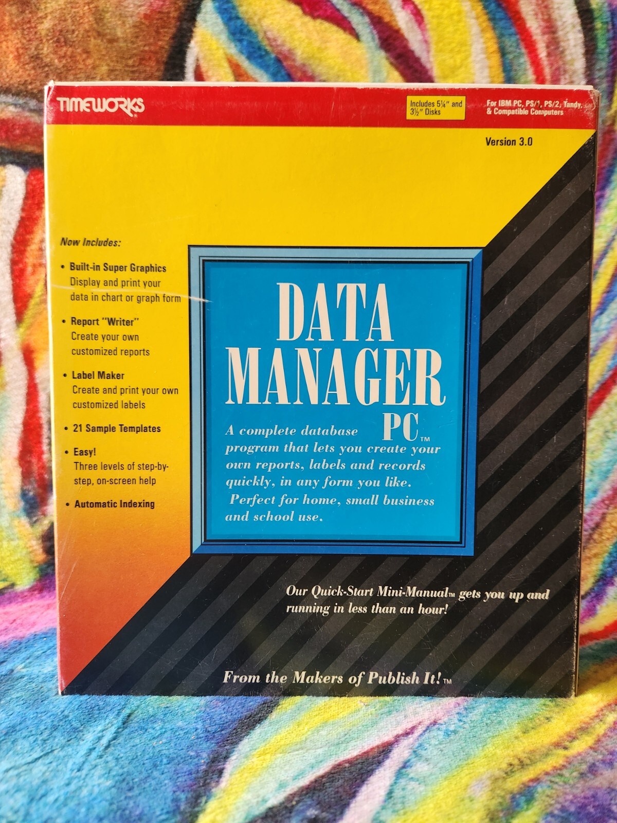 Timeworks – Data Manager 3.0.2 | for IBM & Compatibles | Complete In Box