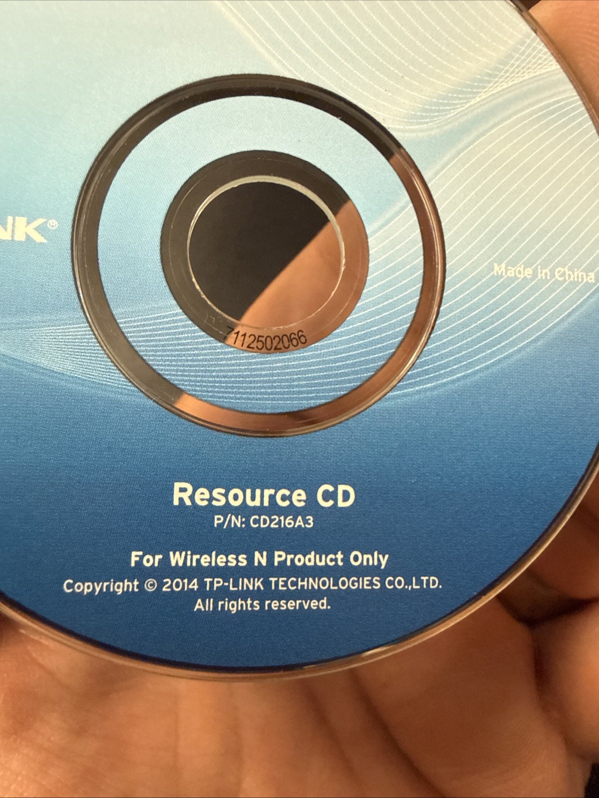 TP-Link Resource CD for Wireless N Adapter 2014 P/N: CD216A3
