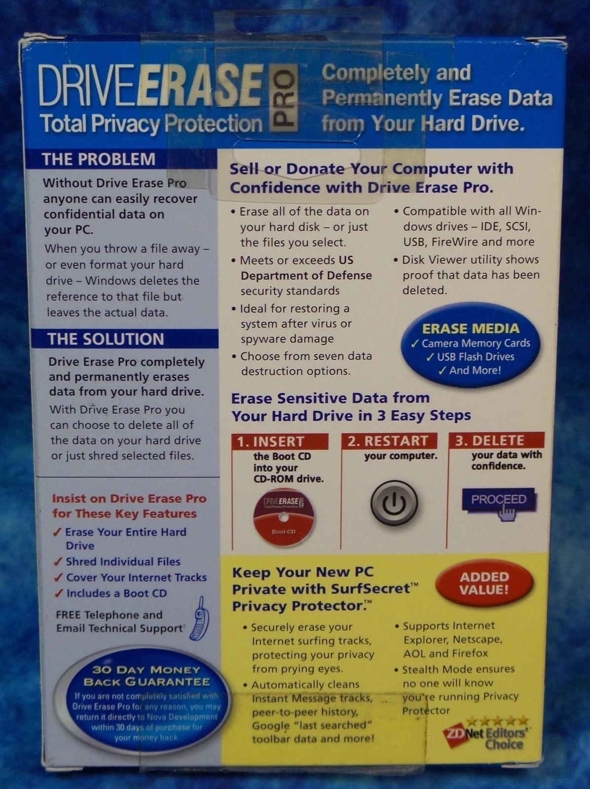 Drive Erase Pro – Total Privacy Protection 2005 Nova Development