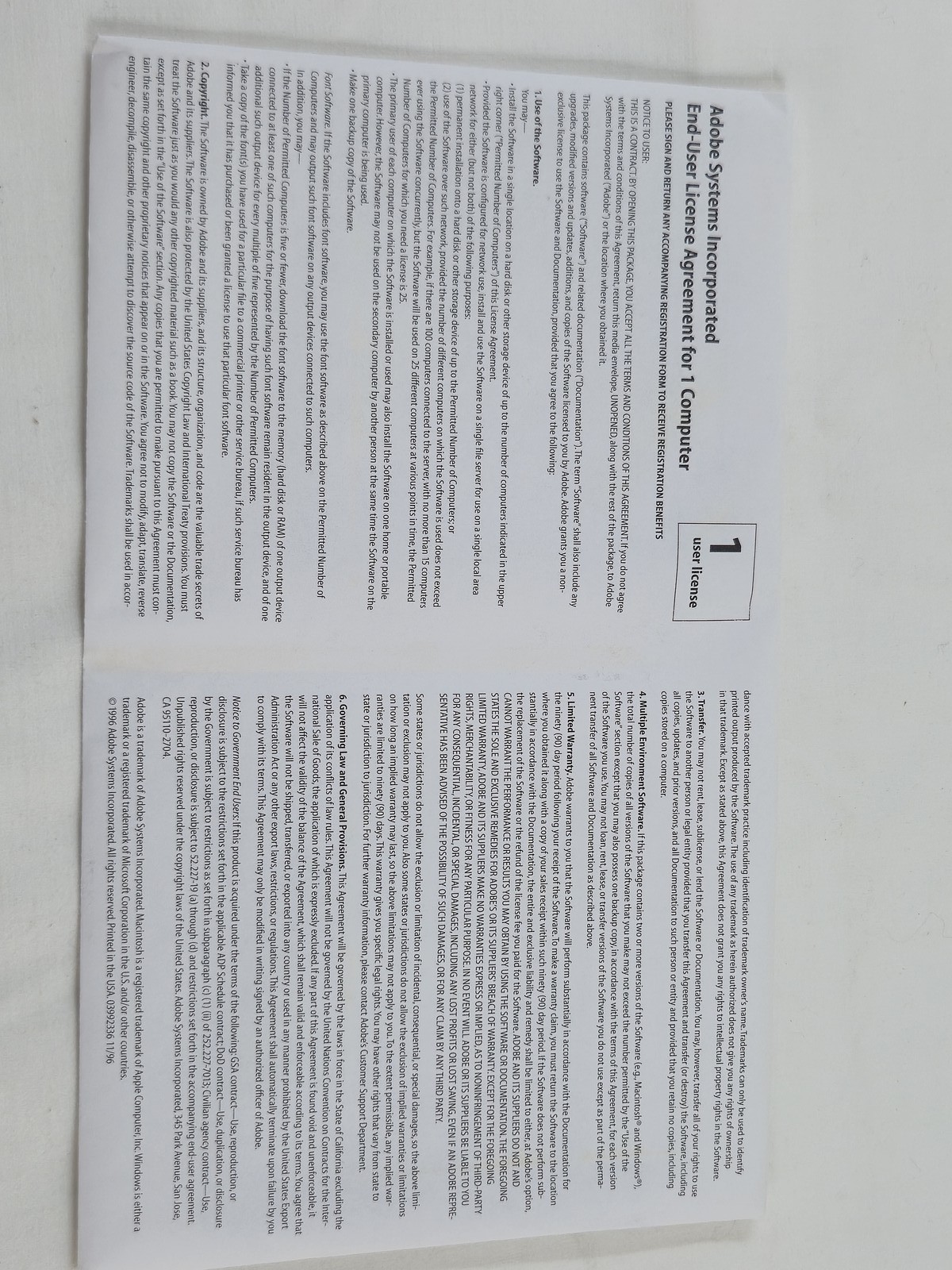 Adobe Type Reunion Deluxe 2.0 Macintosh Font Management Utility Software Vintage