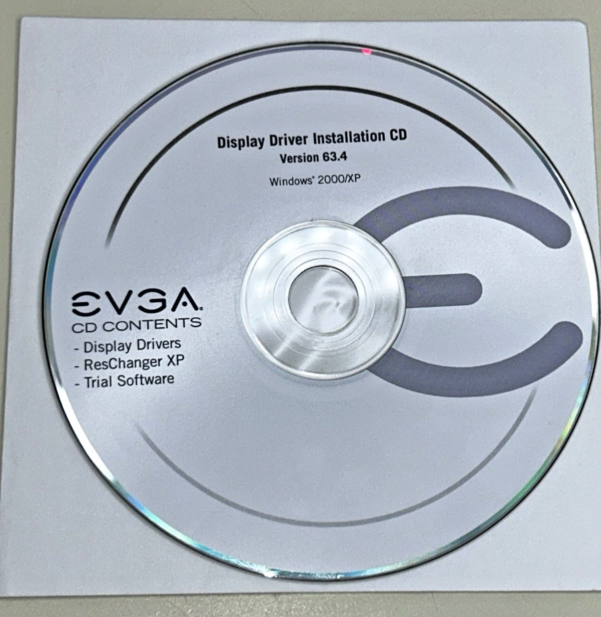 EVGA Display Driver Installation CD Version 63.4 for Windows 2000/XP – CD ONLY