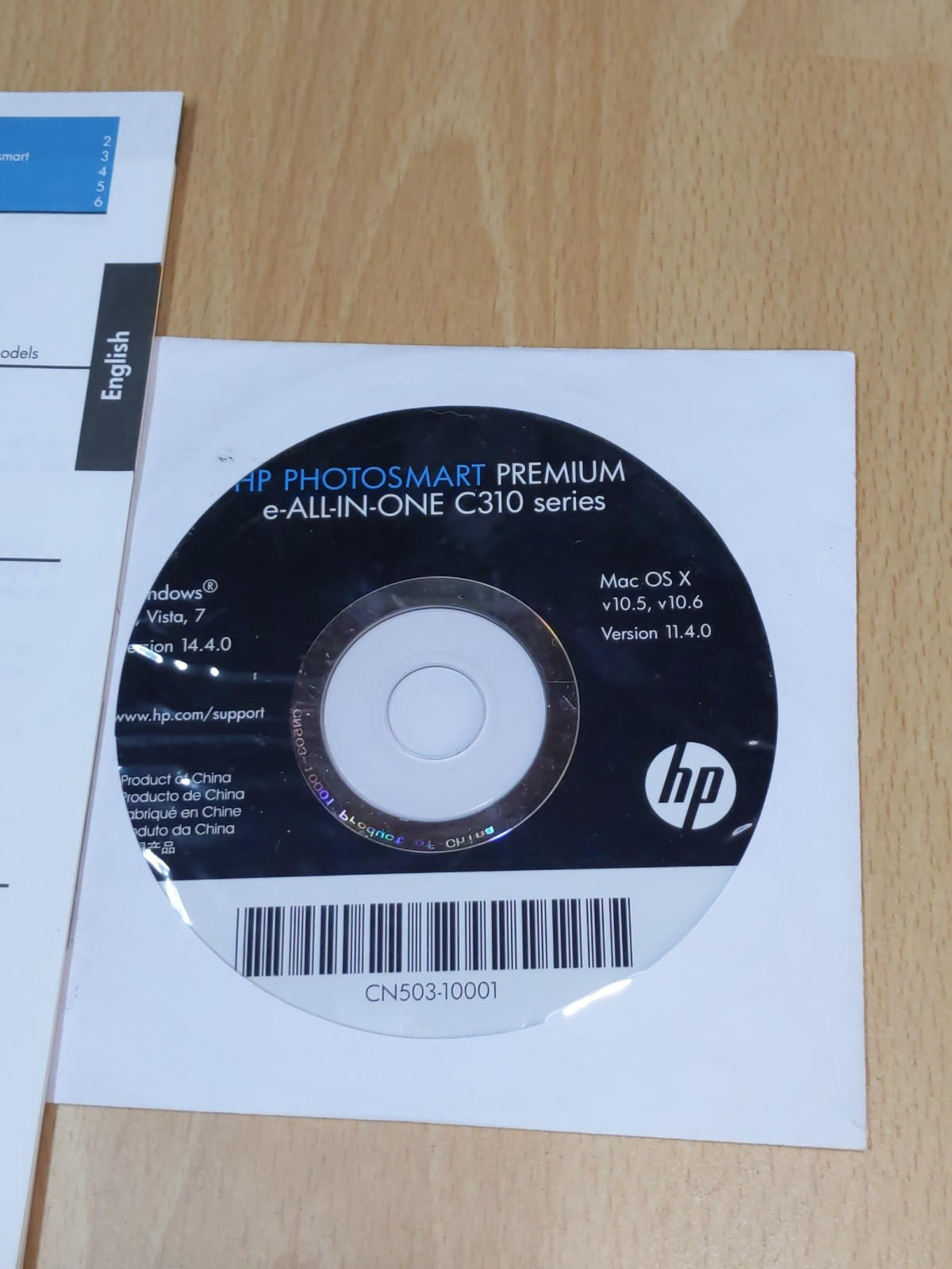 HP Photosmart Premium e-All In One C310 Series Printer Driver Disc & Setup Guide