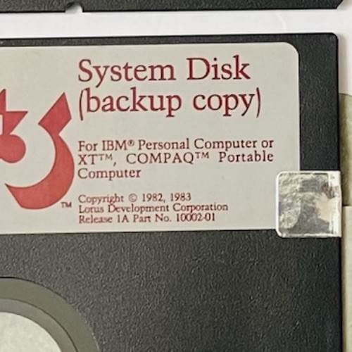 Lotus 1-2-3 IBM PC DOS 5.25 Floppy Disk Set Vintage 1983