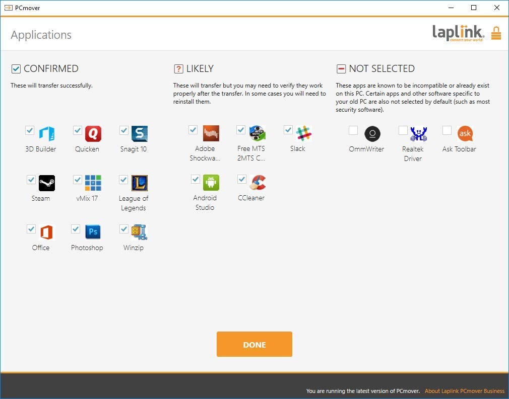 Laplink PCmover Easy Migration of your Applications, Files and Settings from…
