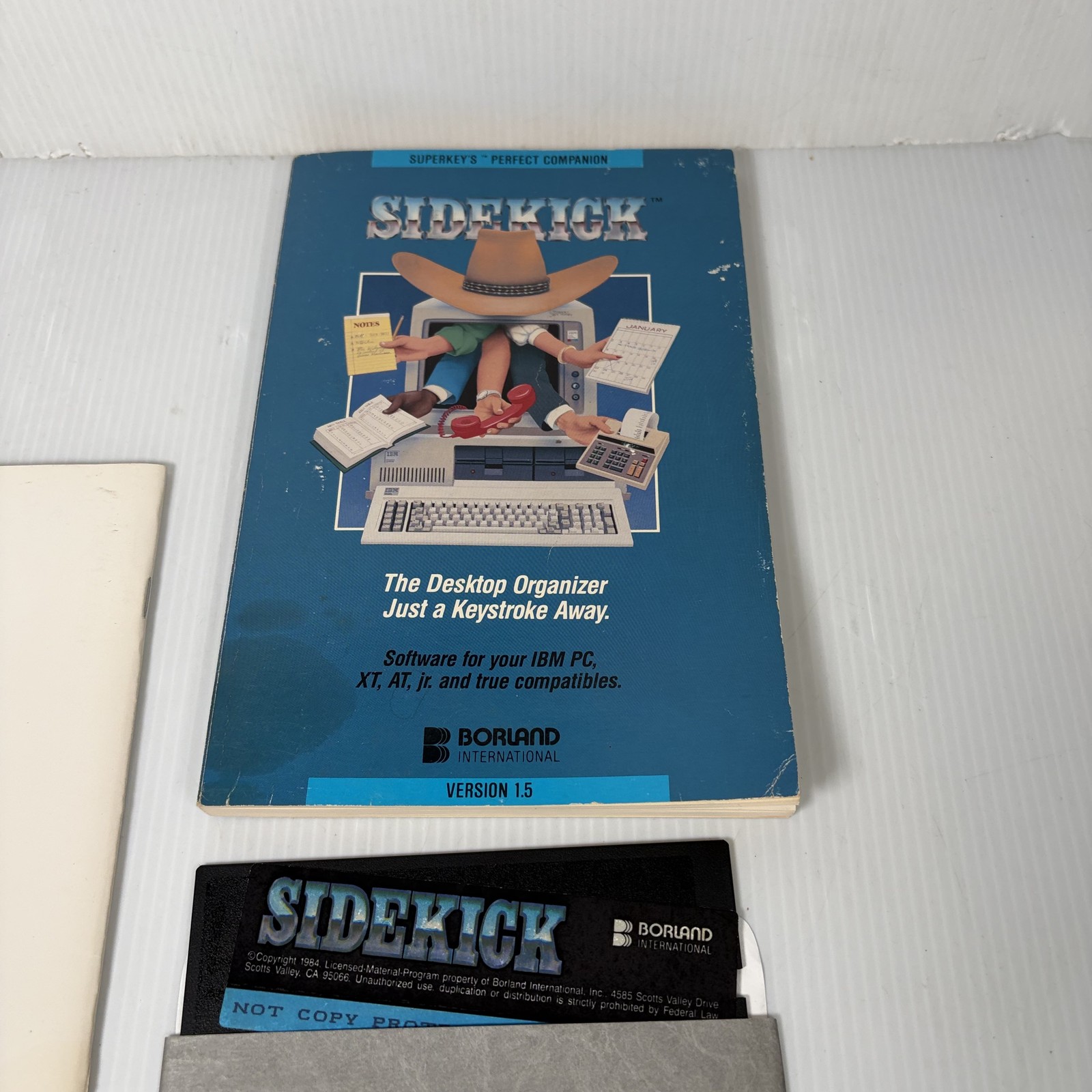 Vintage Borland Sidekick Plus Book & Sidekick 1.5 Software IBM PC XT AT DOS