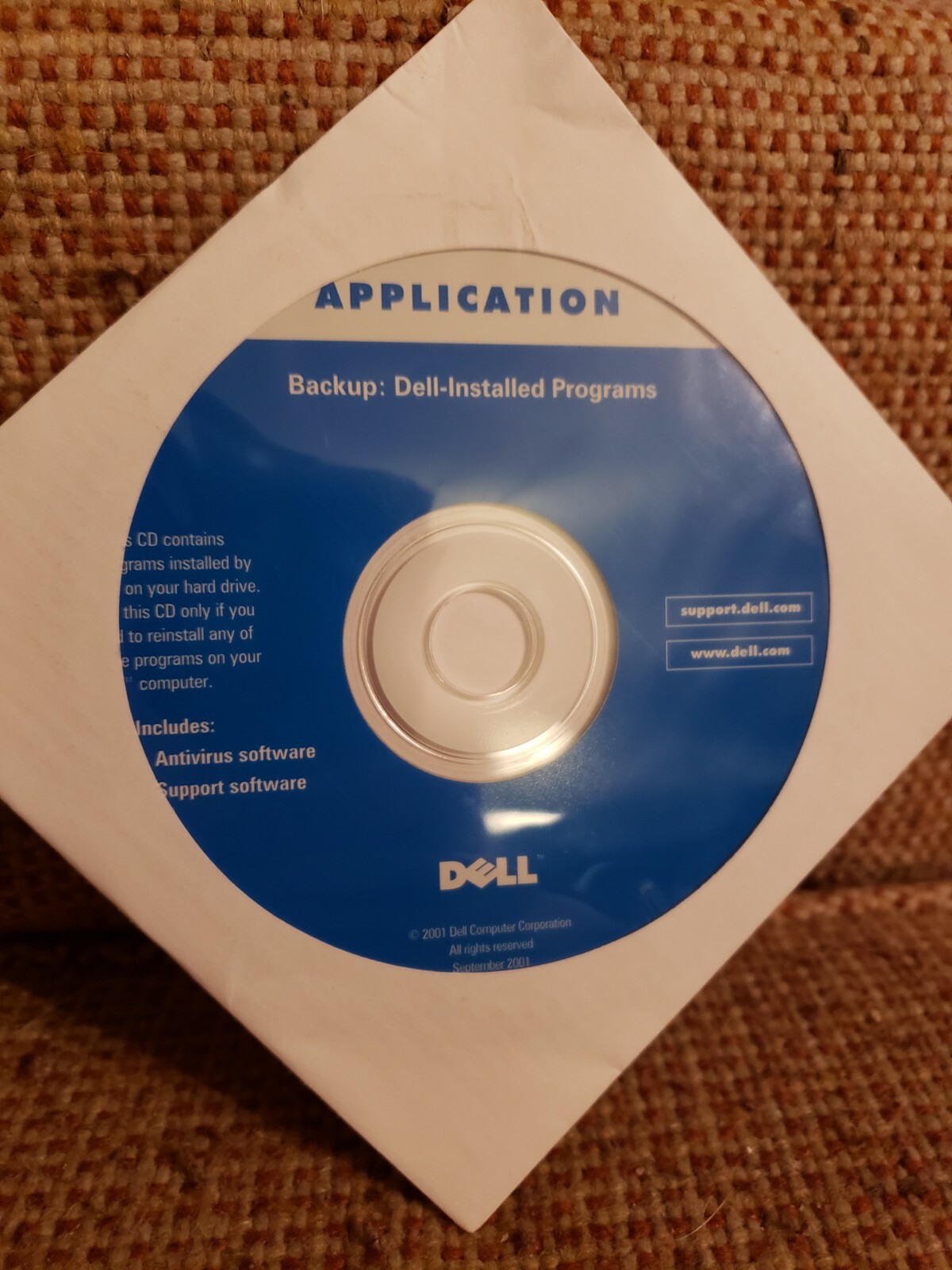 Dell Dimension Utilities and Drivers 5 CDs 2001 Anti-virus, Roxio, ResourceCD