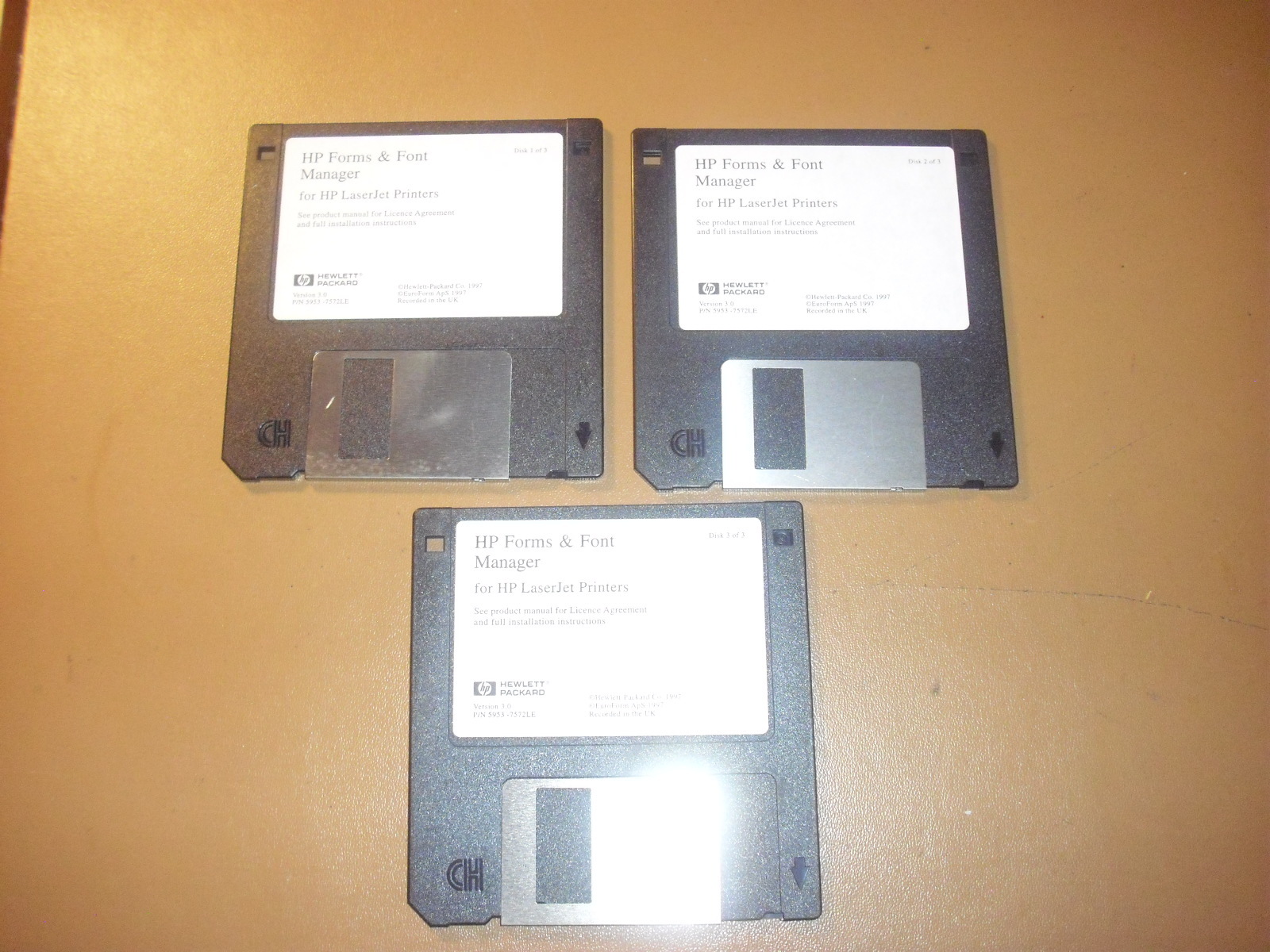 HP Laserjet Forms & Font Manager Software on 3.5″ Disks, 1997 for MS Windows OS