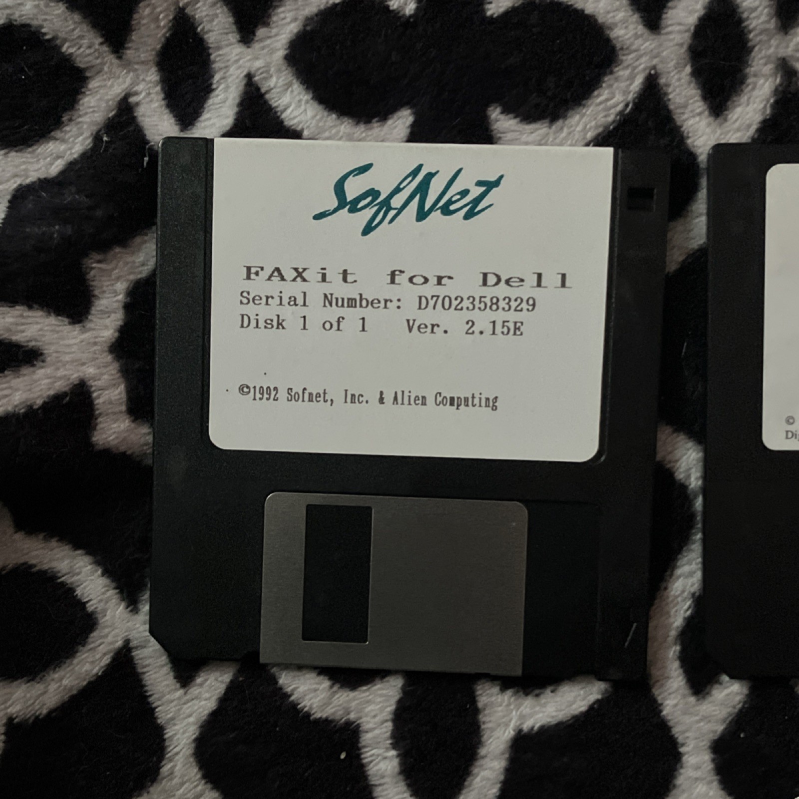 Vintage Dell SofNet FAXit & Dell Lifeline Software 3.5″ Floppy Discs