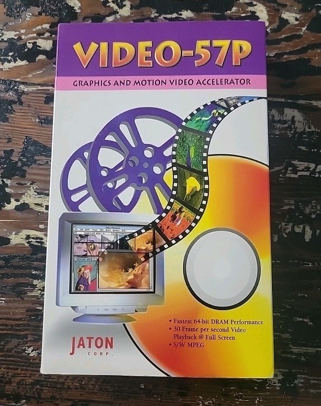 Jaton Video 57P Box w/ Paperwork, Discs and LWHA151A00 ISA Sound Card