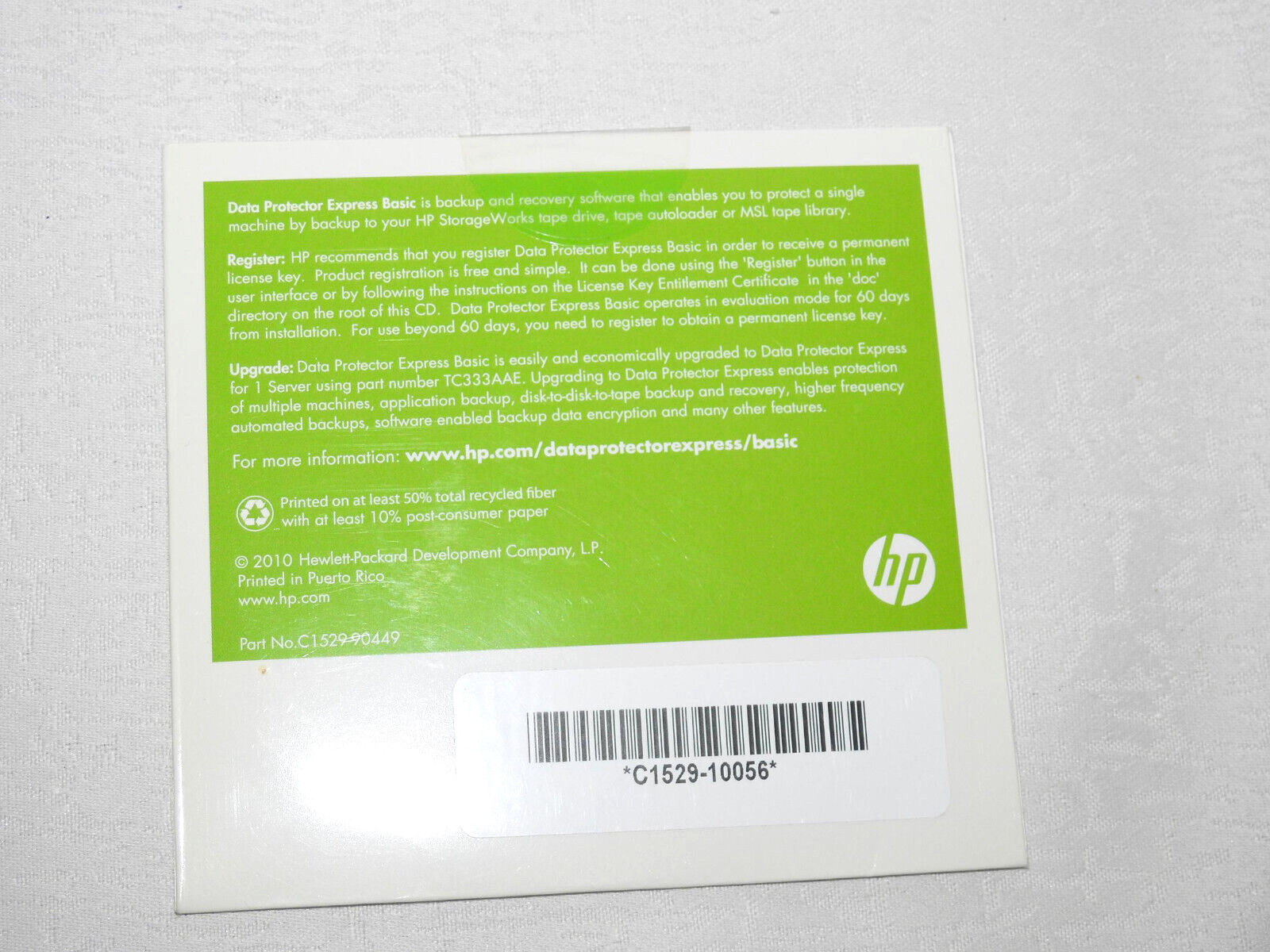 HP Data Protector Express Software V. 5.0 September 2010 – Brand New Sealed Rare