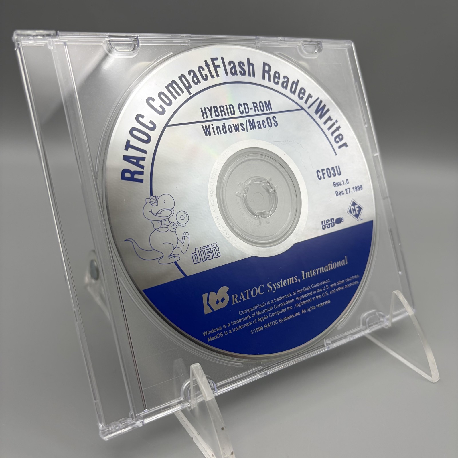 Vintage 1999 RATOC CompactFlash Reader/Writer CF03U Hybrid Driver CD Windows Mac