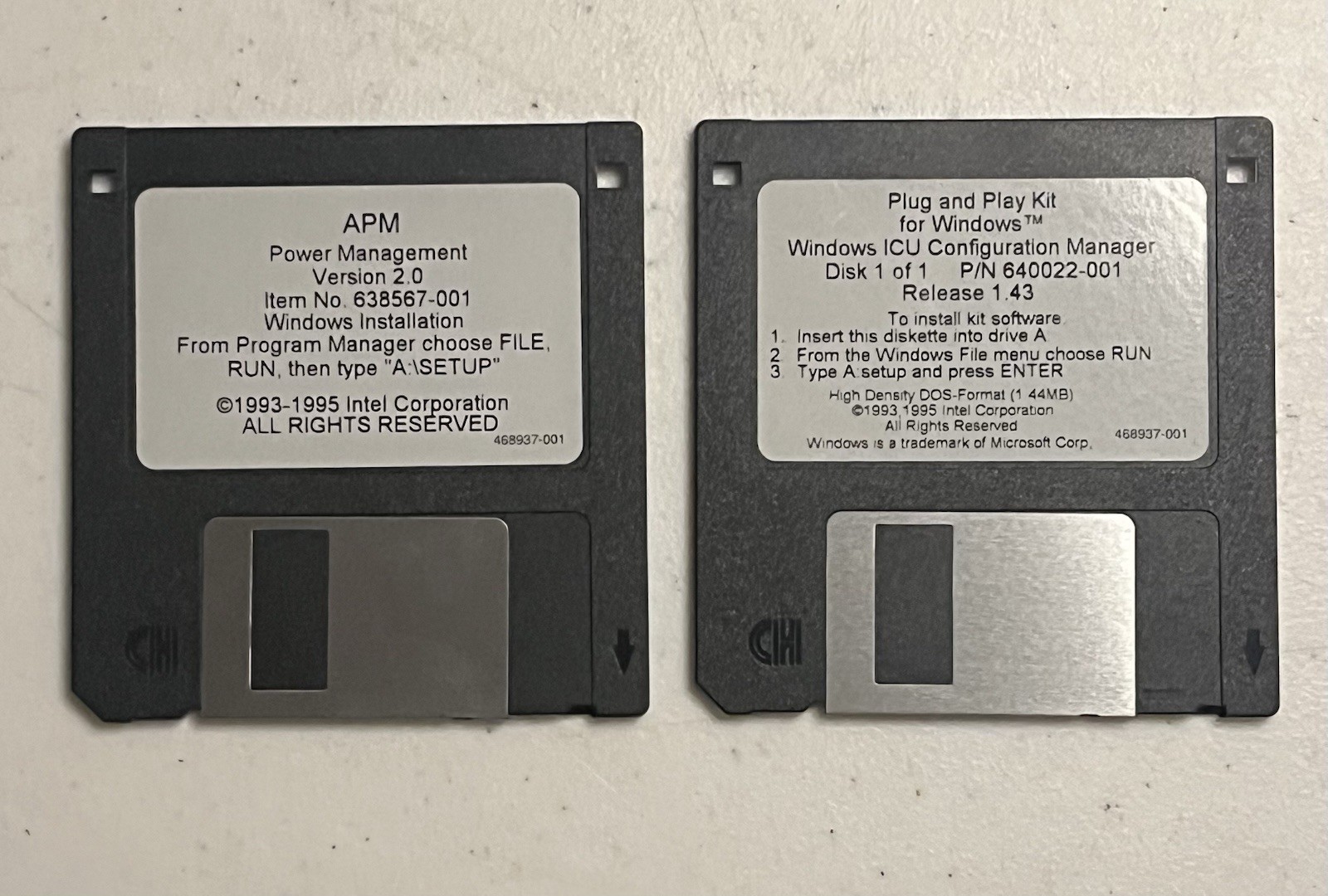 Vintage Intel Software Lot: APM Power Management v2.0 & Windows ICU PnP PnP 3.5”