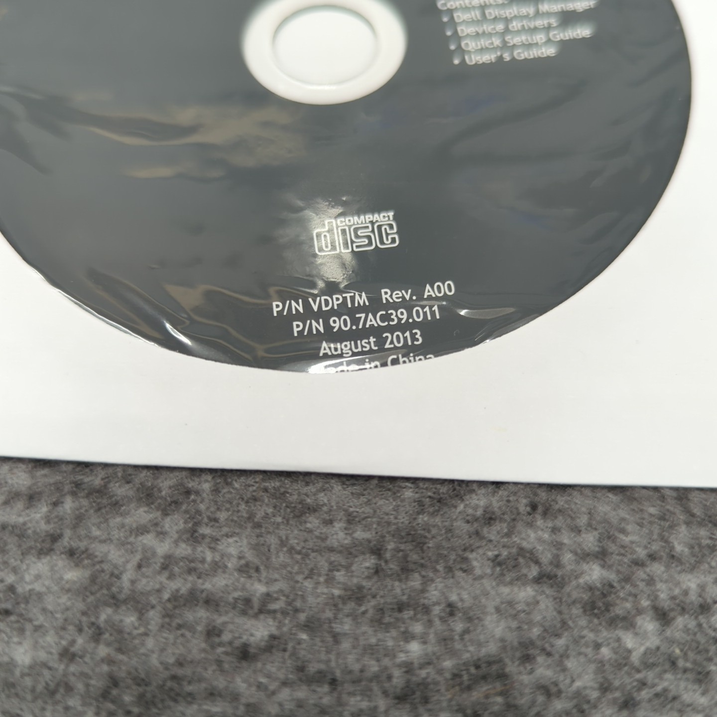 Dell E2014T Driver and Documentation CD P/N: VDPTM New