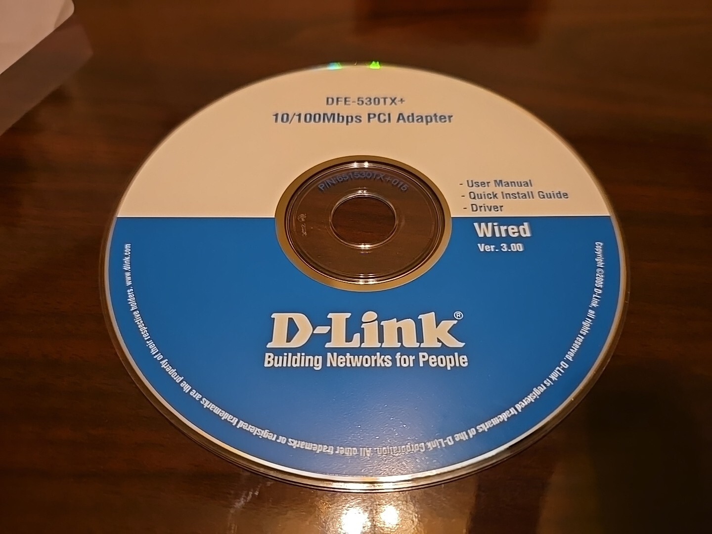 D-Link Ver 3.00 DFE-530TX+ Wired 10 100 Mbps PCI Adapter Drivers & Manual CD