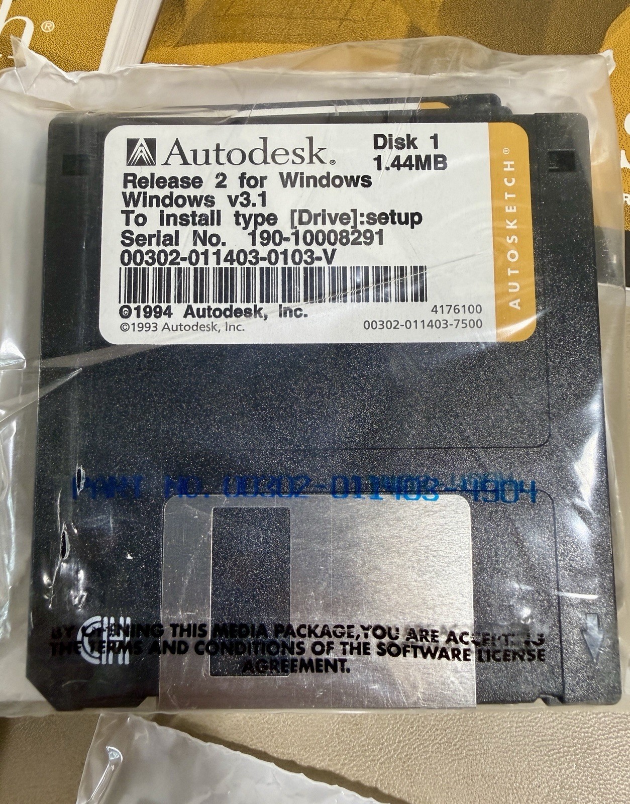AutoDesk AutoSketch Release 2 for Windows 3.1 on 3.5″ Floppy Disks Brand New