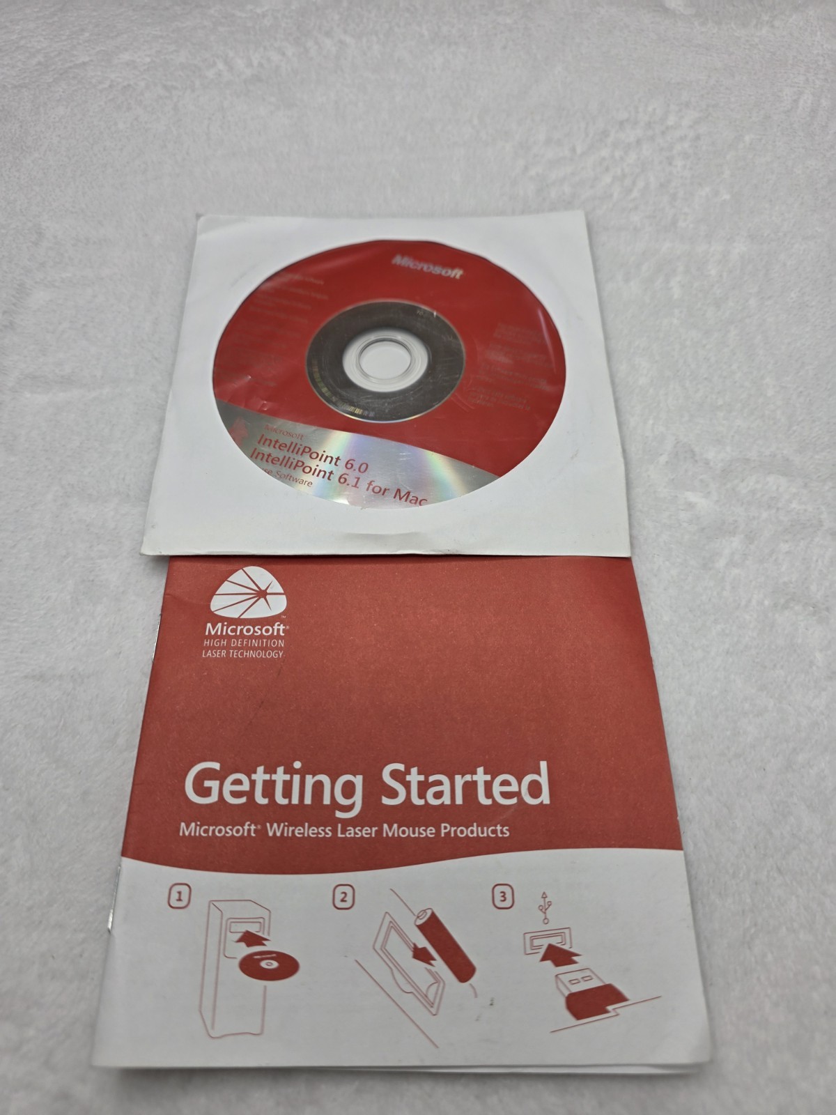 Vintage Y2K Microsoft IntelliPoint 6.0 6.1 Mac Wireless Mouse Driver Disc Manual