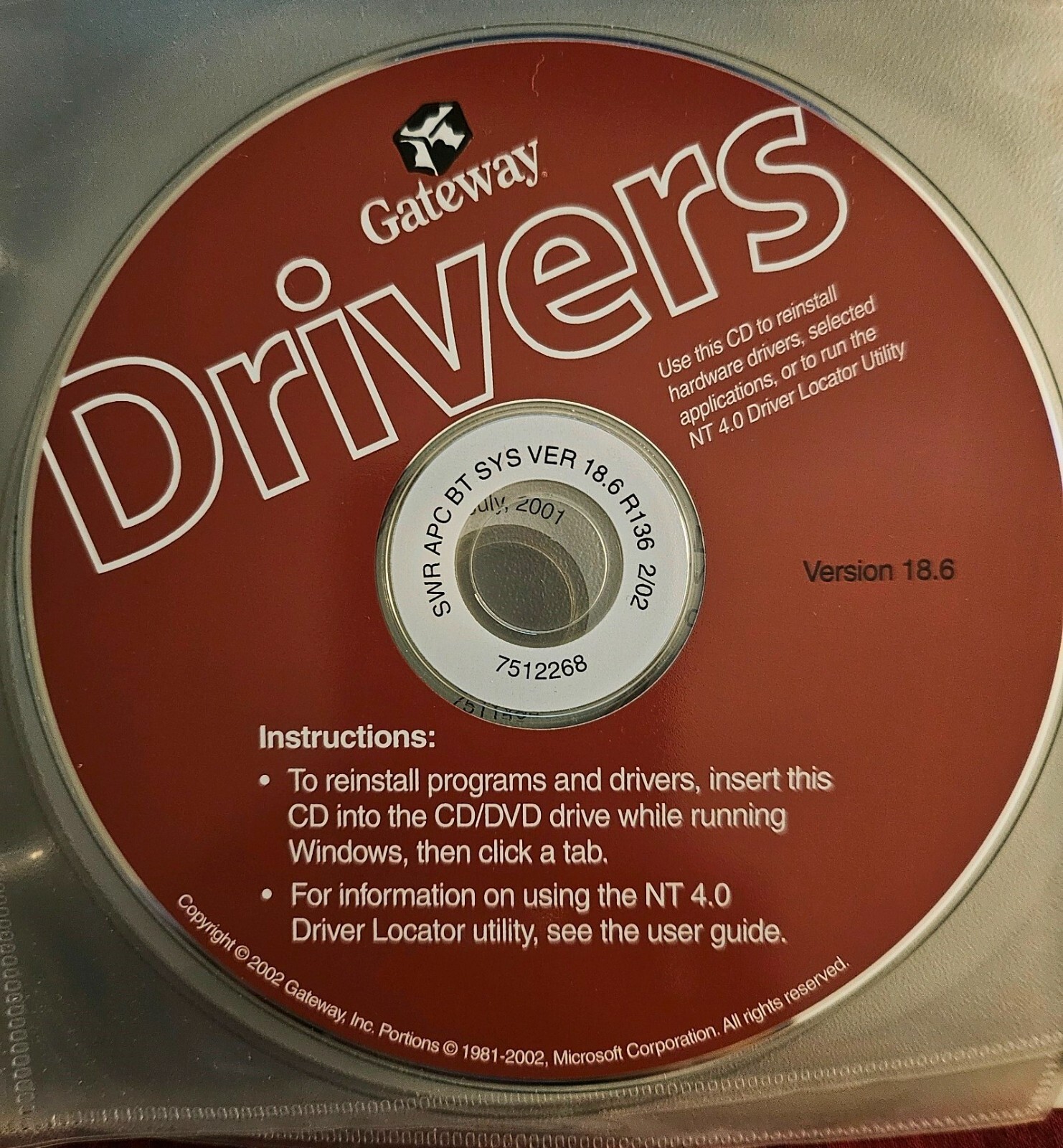 Gateway Restoration CDs with Manual – 9pc CD Disk Set Gateway Software