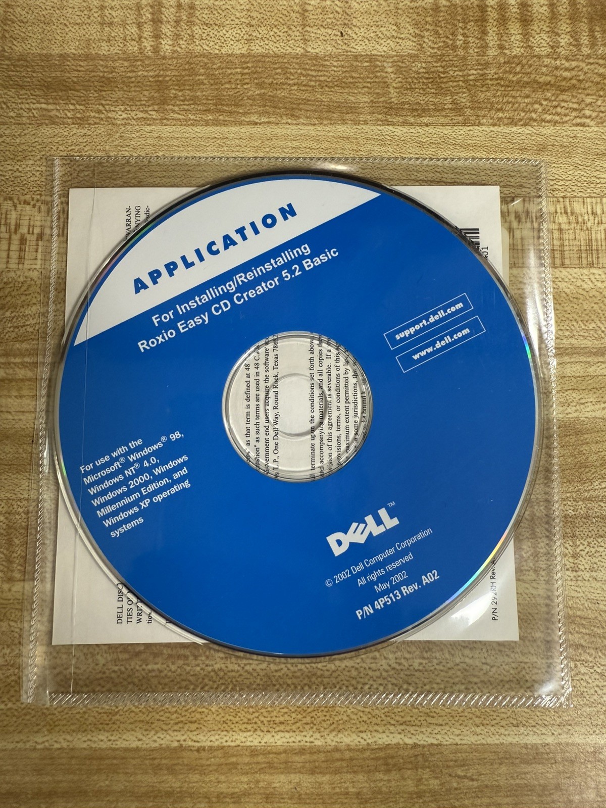 Dell Application for Installing Reinstalling Roxio Easy CD Creator 5.2 Basic NEW