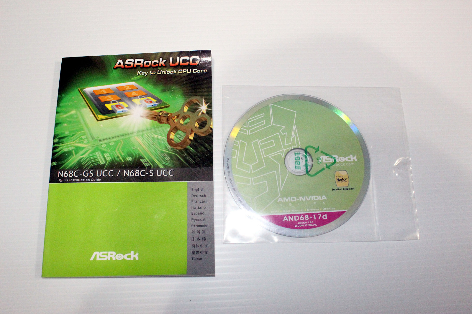 ASRock N68C UCC / N68C-S UCC MotherBoard Manual & Drivers Ver. 1.7d